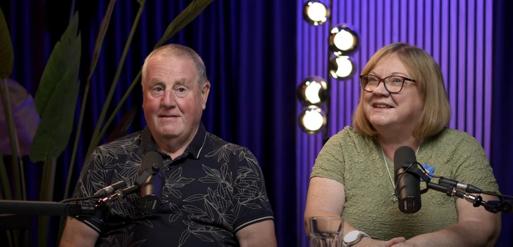 Fran and guests recording in the Fighting Dementia Podcast studio